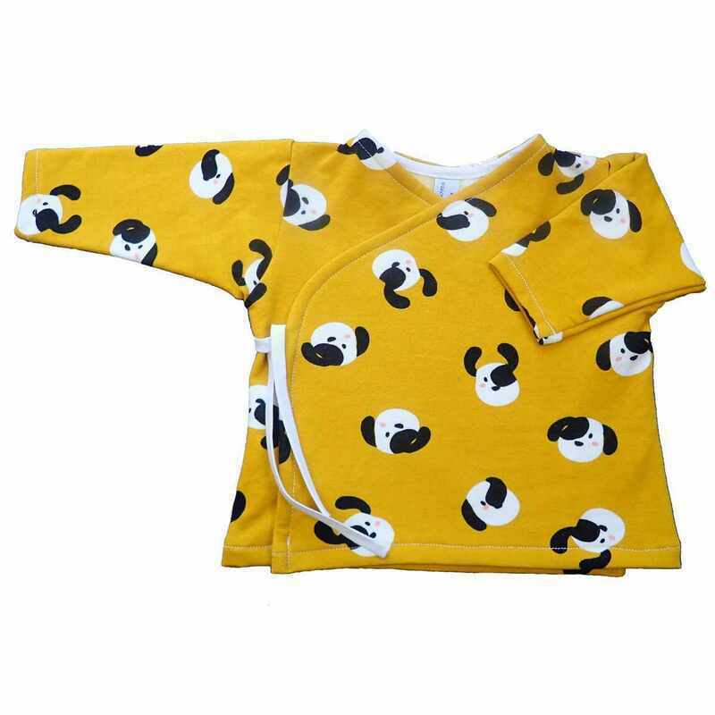 Brassière bébé motif chien made in France