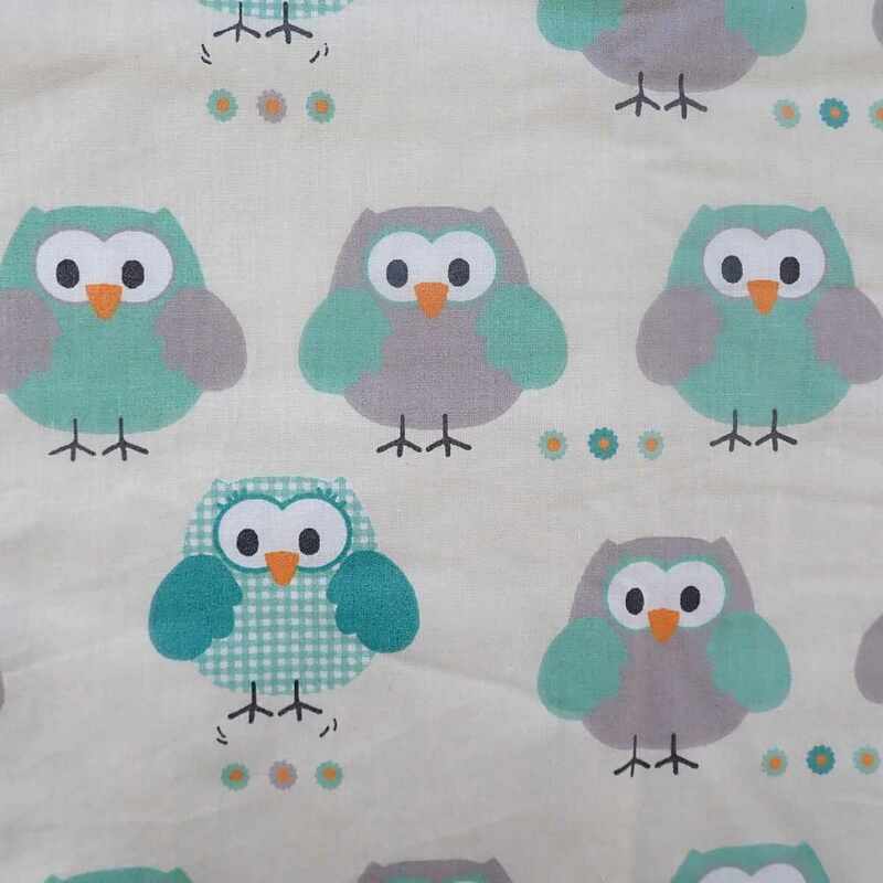 Couverture ouatinée motif hiboux made in France
