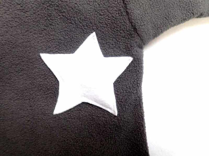 Gilet brassière bébé polaire gris étoiles made in France