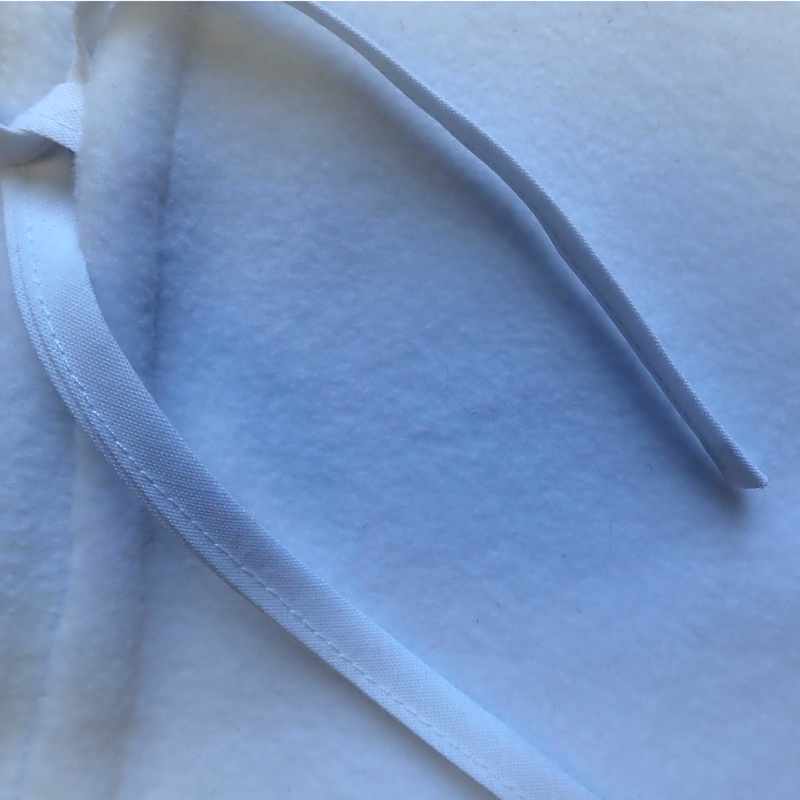 Gilet brassière bébé polaire blanc made in France