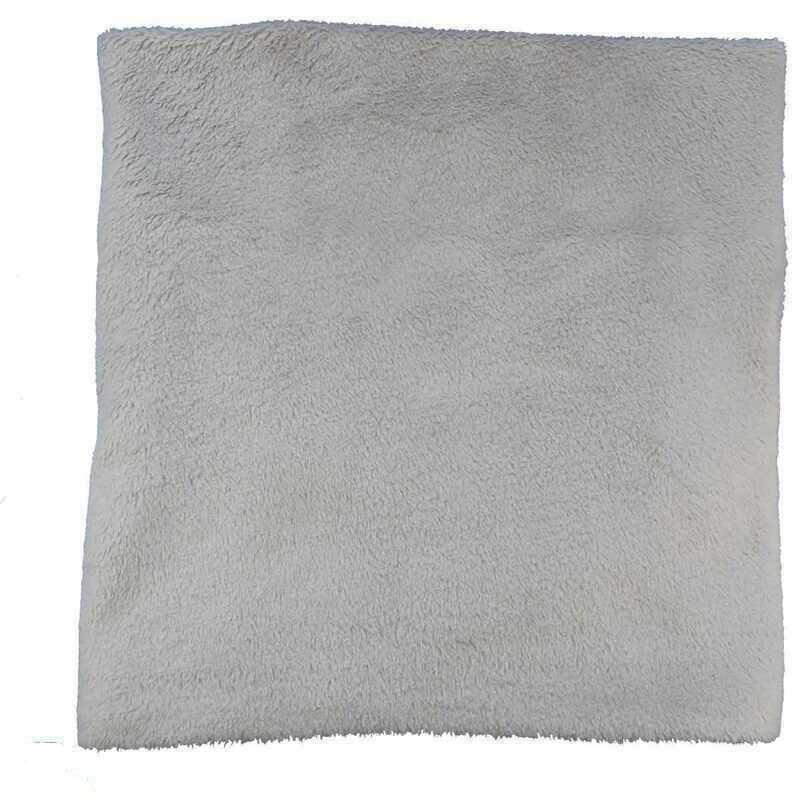 Plaid en tissu doudou beige made in France