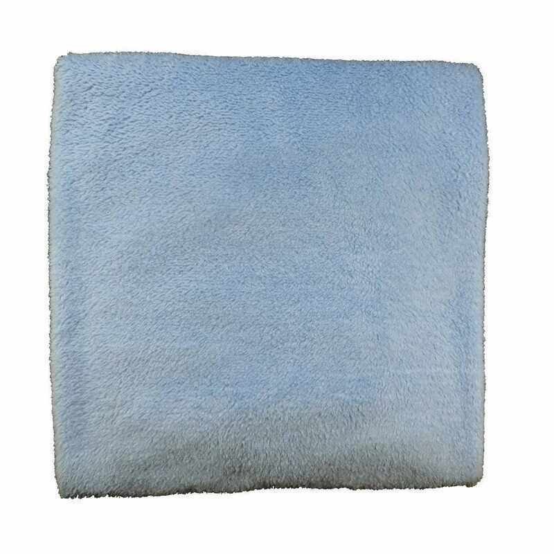 Plaid en tissu doudou bleu made in France