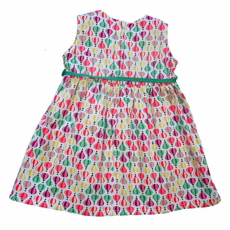 Robe bébé sans manches montgolfières made in France