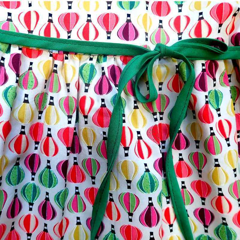 Robe bébé sans manches montgolfières made in France