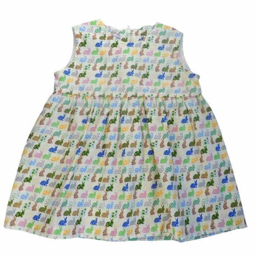 Robe bébé sans manches jaune lapin