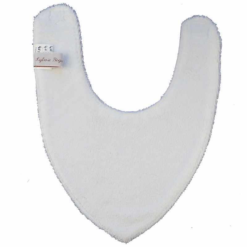 Bavoir bandana blanc licornes roses