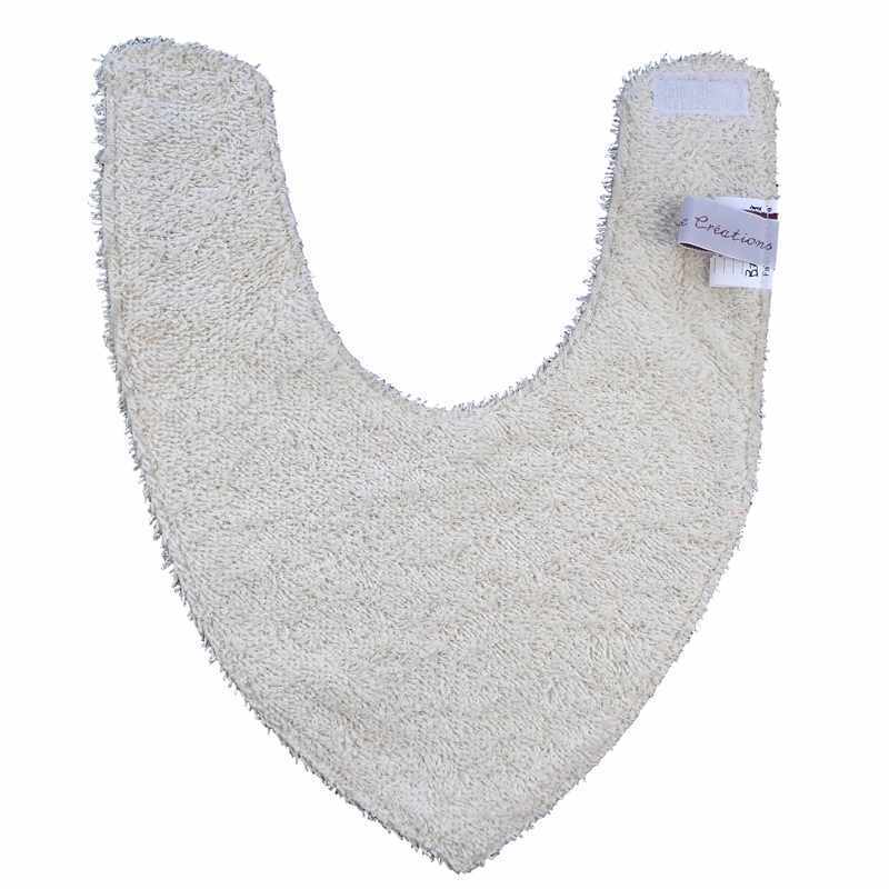 Bavoir bandana ivoire motif forêt