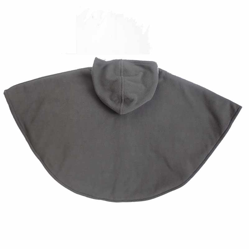 Cape poncho 24/36 mois gris étoiles et poche