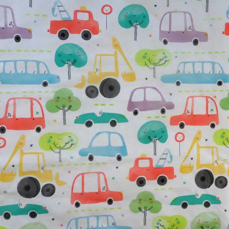 Couverture ouatinée voitures multicolores