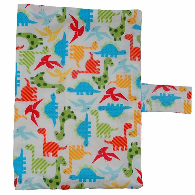 Protège carnet de santé ivoire dinosaures multicolores