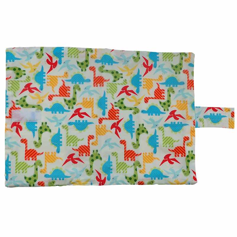 Protège carnet de santé ivoire dinosaures multicolores