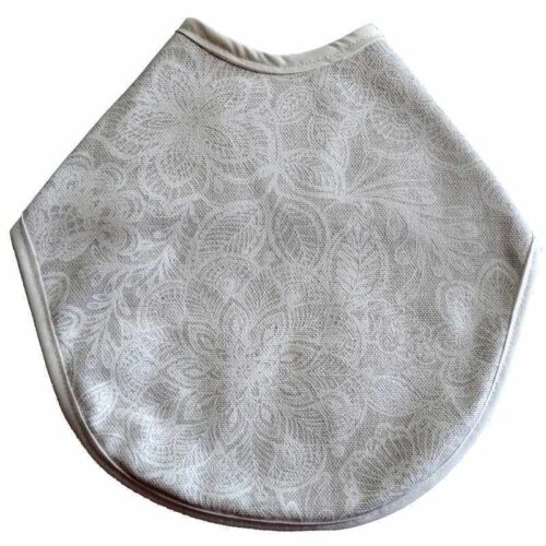 Bavoir imperméable ivoire fleuri