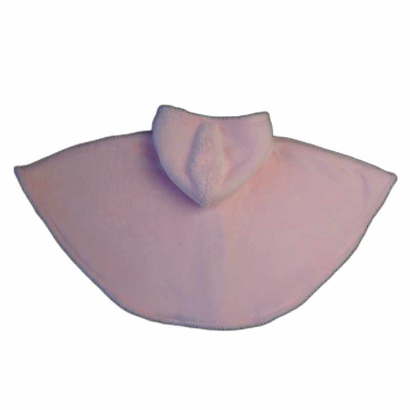 Cape poncho doudou rose