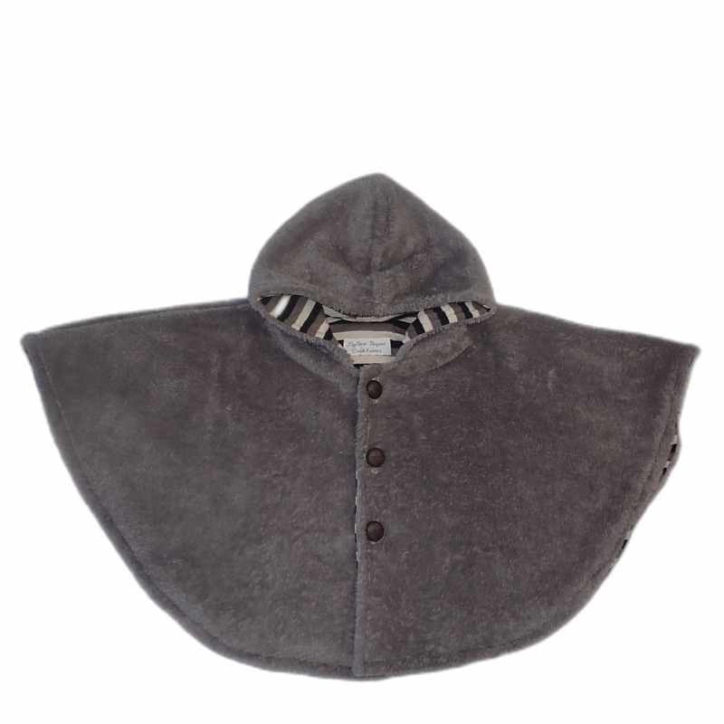 Cape poncho 0/12 mois doudou marron