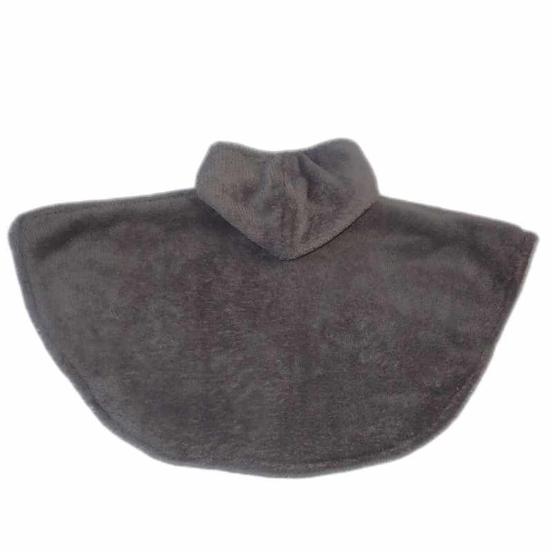 Cape poncho 0/12 mois doudou marron