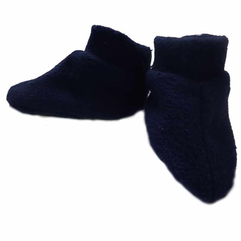 Chaussons bébé polaire bleu marine