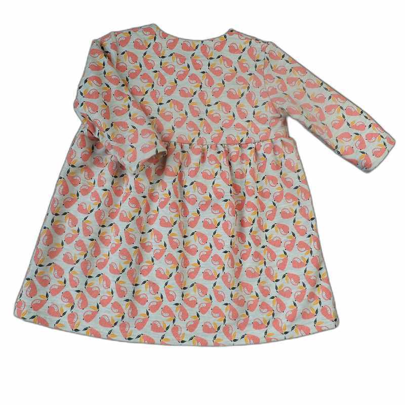 Robe bébé motif poires roses