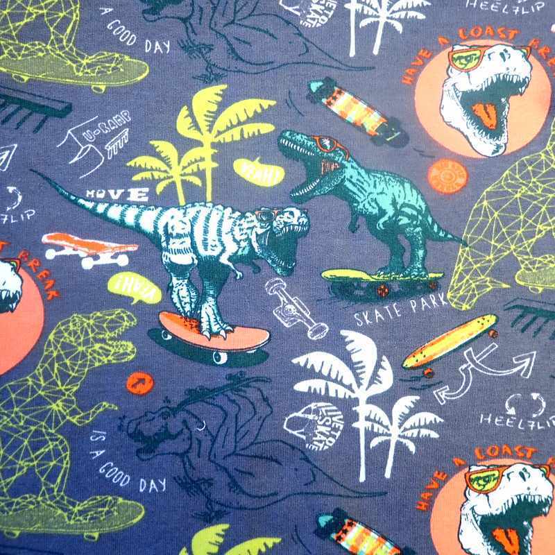 Sweat gris garçon motif dinosaures