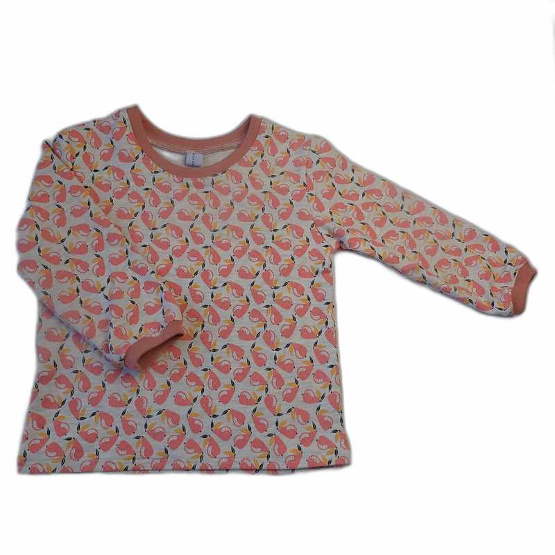 Sweat fille motif poires roses