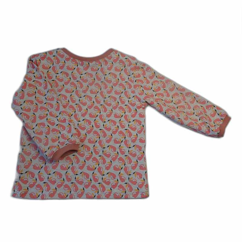 Sweat fille motif poires roses