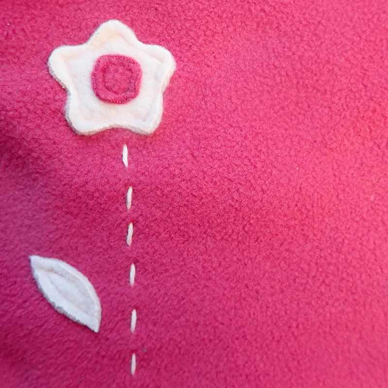 Gilet brassière 3 mois polaire rose fleurs
