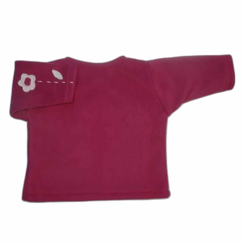 Gilet brassière 3 mois polaire rose fleurs