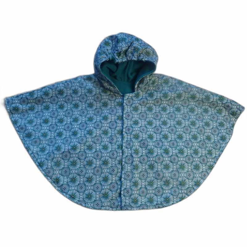 Cape poncho 24/36 mois imperméable rosaces