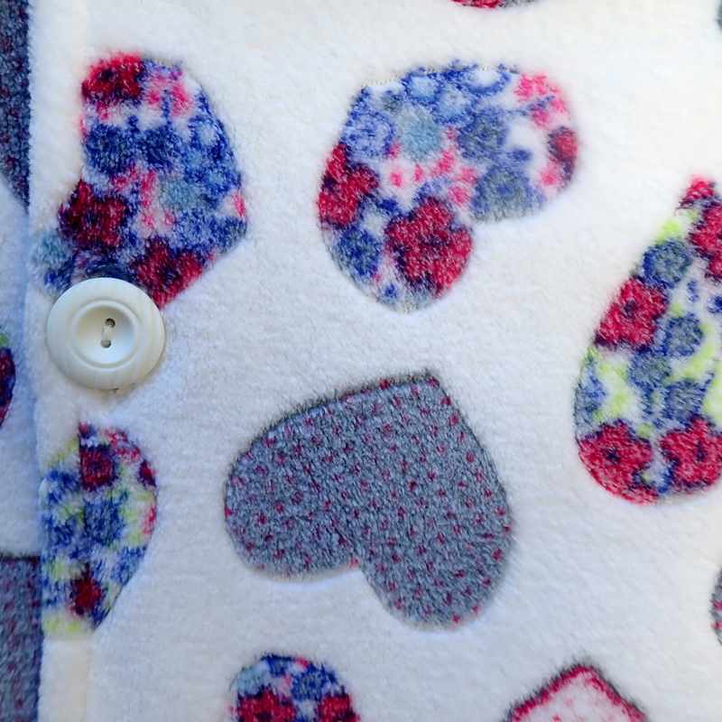 Cape poncho 12/24 mois doudou ivoire coeurs
