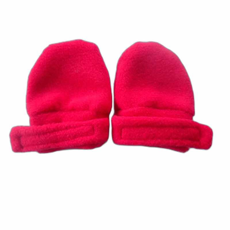 Moufles bébé polaire rouge