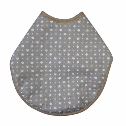 Petit bavoir imperméable gris et beige