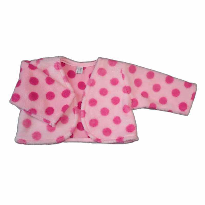 Boléro doudou polaire rose pois