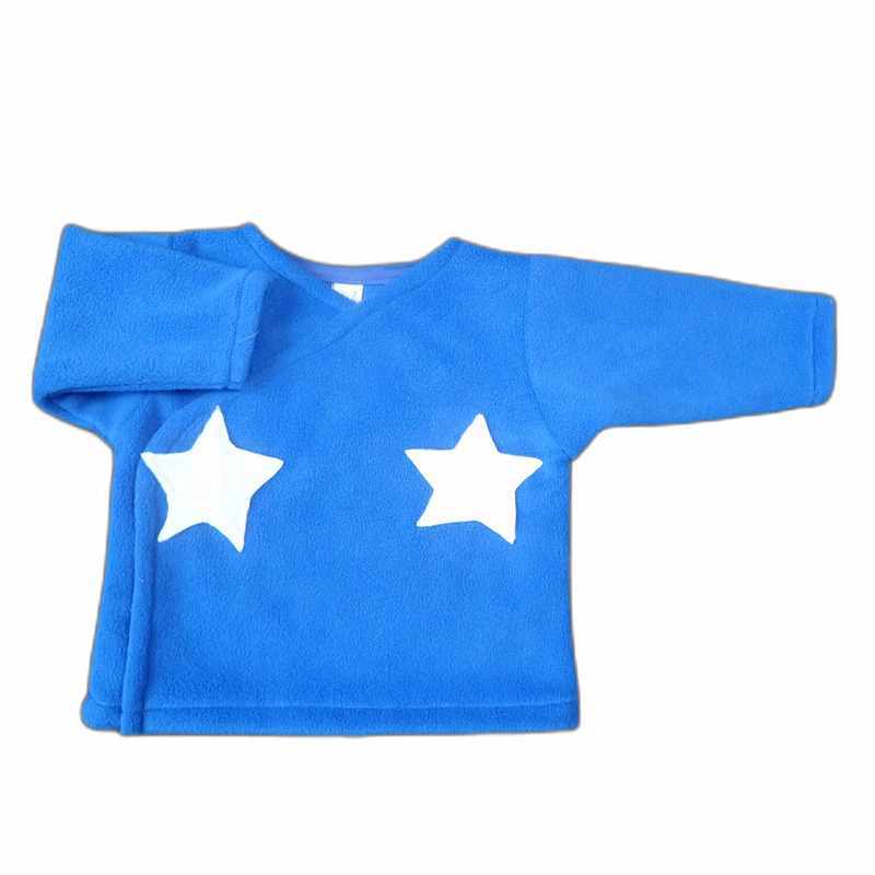 Gilet brassière bébé bleu vif étoiles