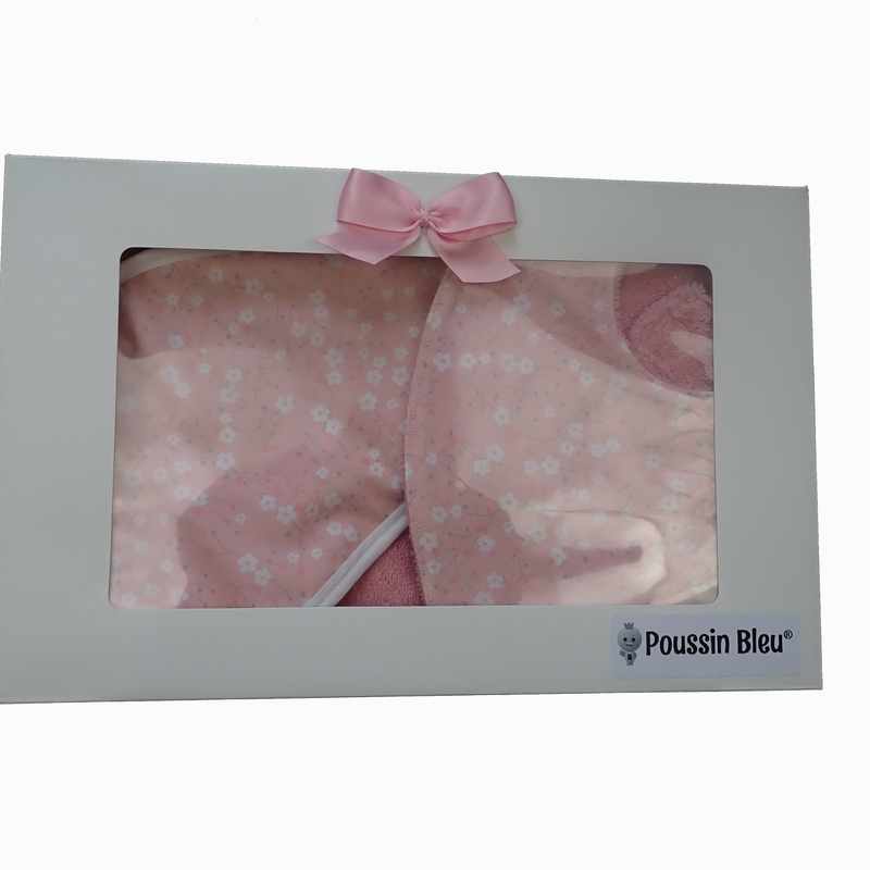 Coffret naissance rose 5 pièces motif fleurs – Image 6